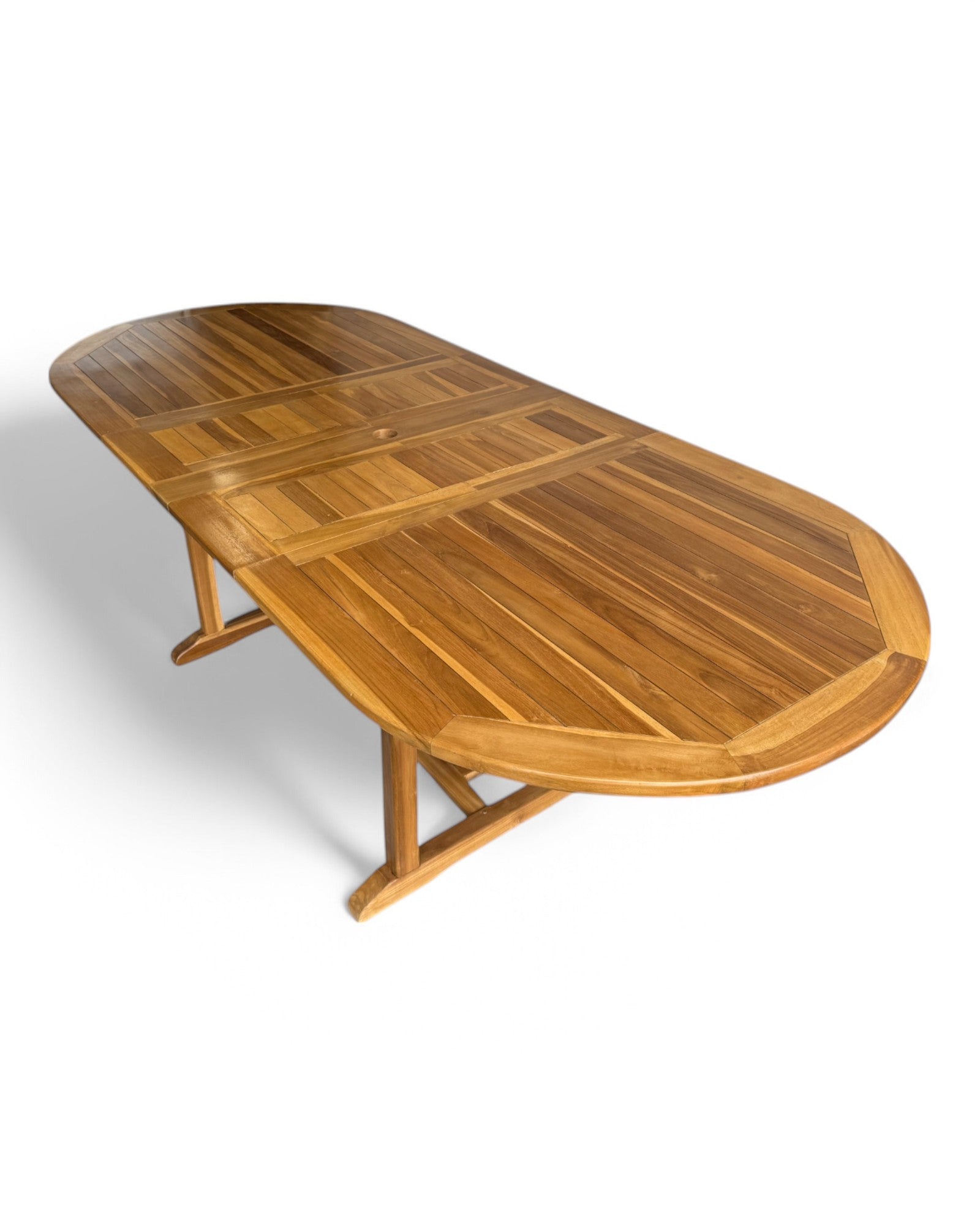 Ausziehbarer Teakholz-Gartentisch – Einzigartiges Unikat mit natürlicher Eleganz für Garten, Terrasse und Wintergarten – Teakholz – 180 cm bis 240 cm x 100 cm x 75 cm - FaHome