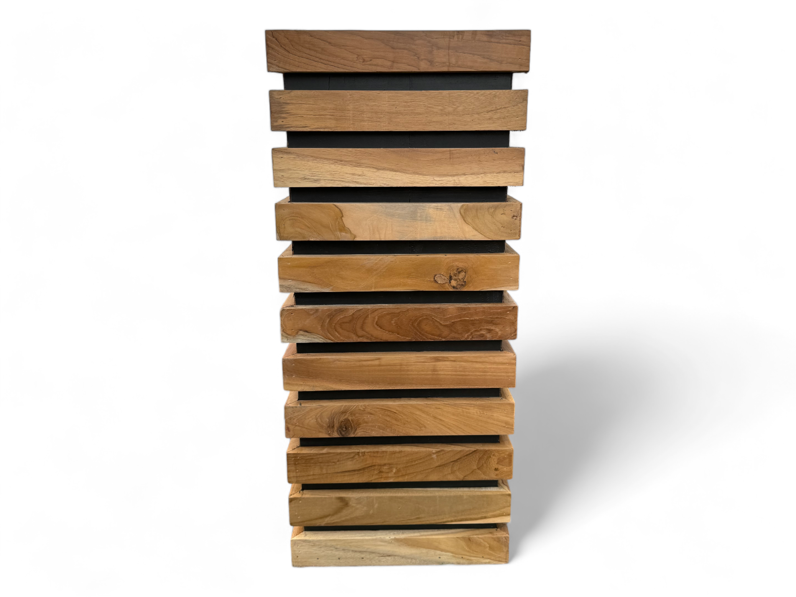 Jardinière en bois – jardinière de balcon – fait main – moderne avec lattes en bois