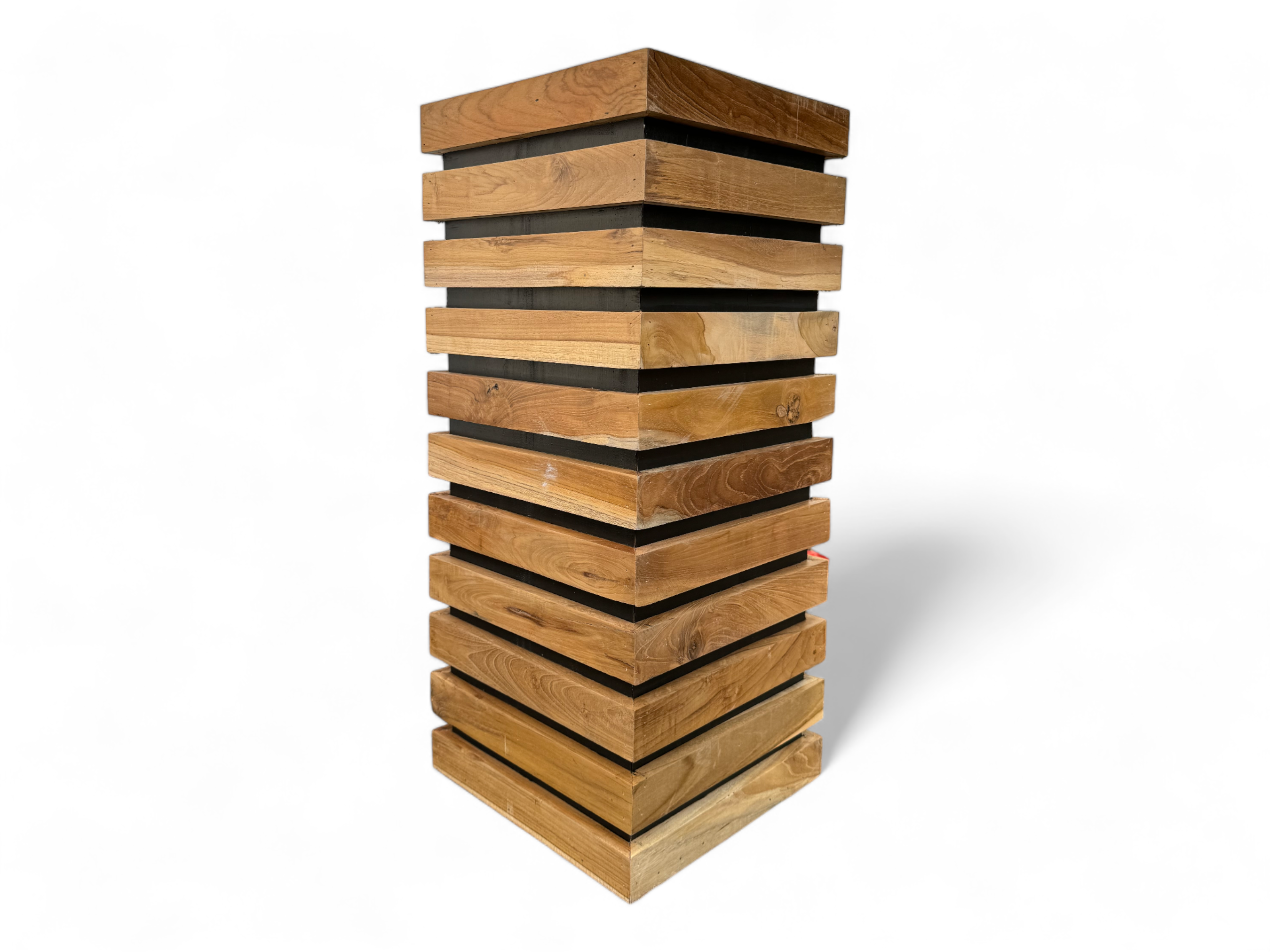 Jardinière en bois – jardinière de balcon – fait main – moderne avec lattes en bois