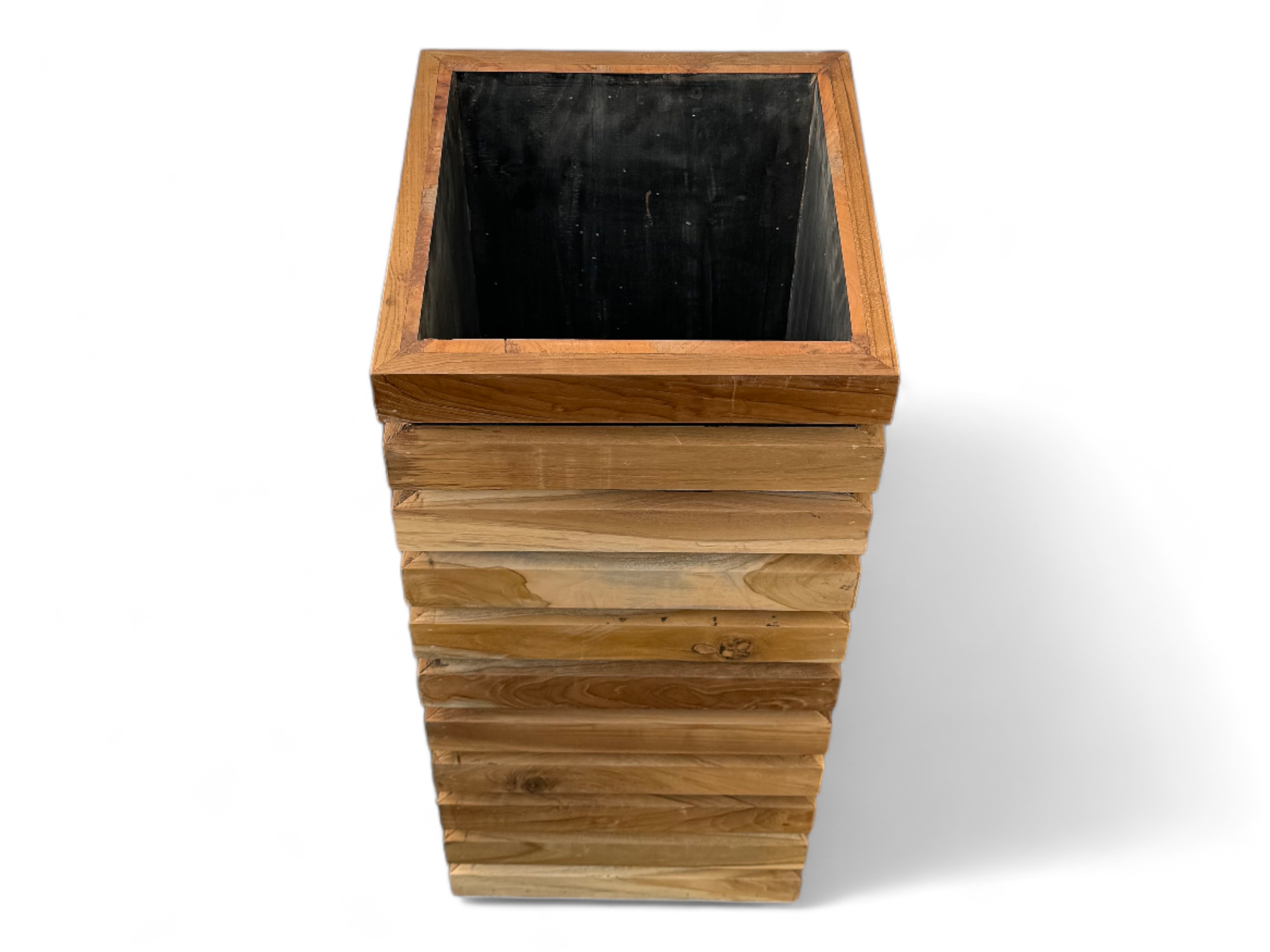 Jardinière en bois – jardinière de balcon – fait main – moderne avec lattes en bois