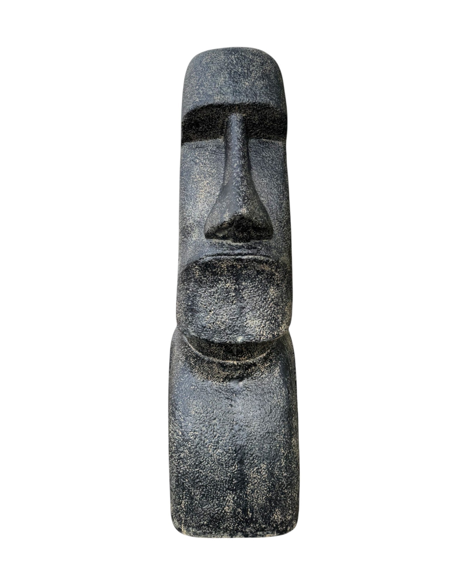 Moai Head Statue - Garden Decoration Sculpture - Weatherproof - Rapa Nui Easter Island Figure made of Fiberglass Concrete Gray - 150x49x47 cm