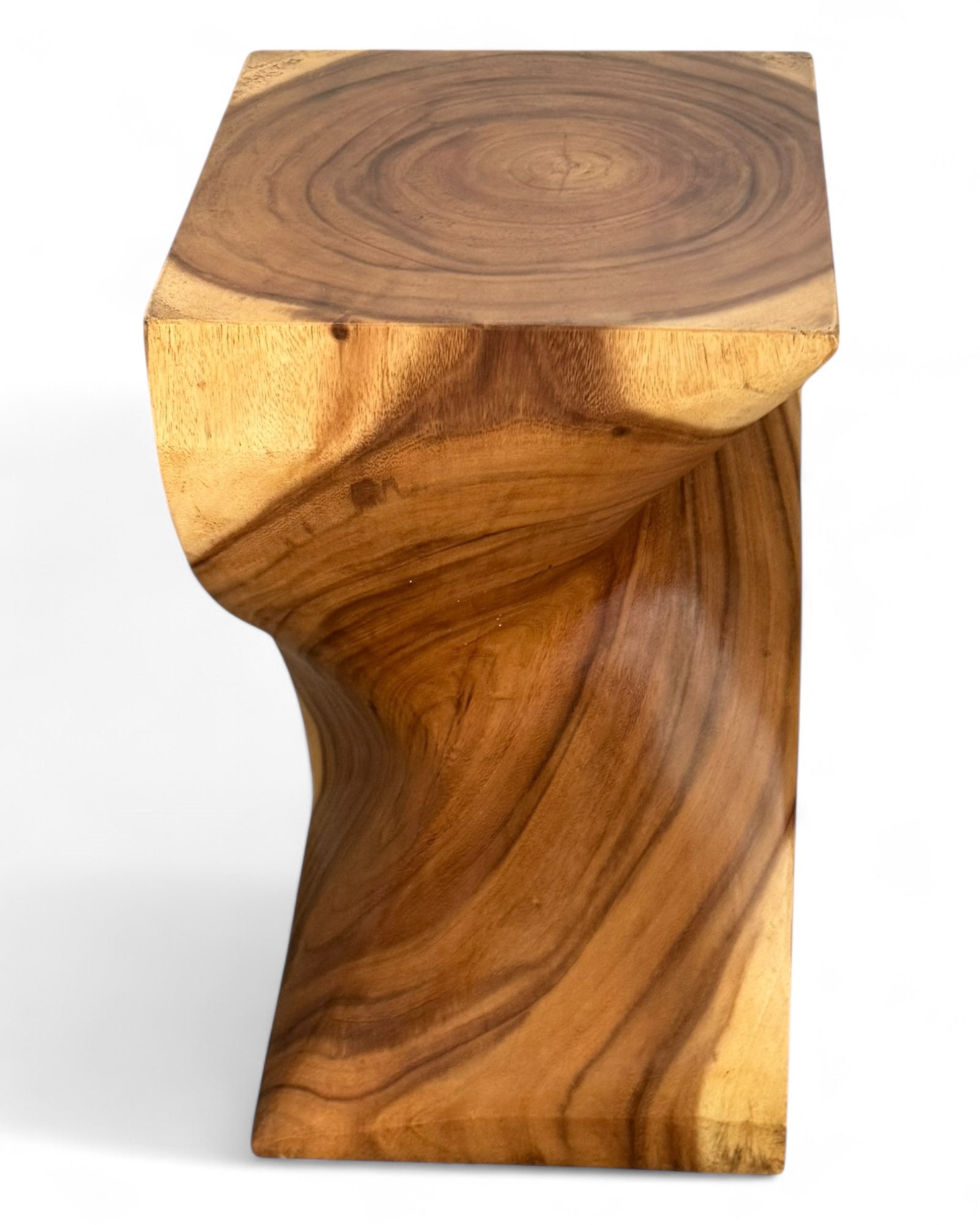 Tabouret en bois - Table d'appoint en bois noble - Tabouret en bois - Table d'appoint en bois fabriquée à la main - 50x28x28cm