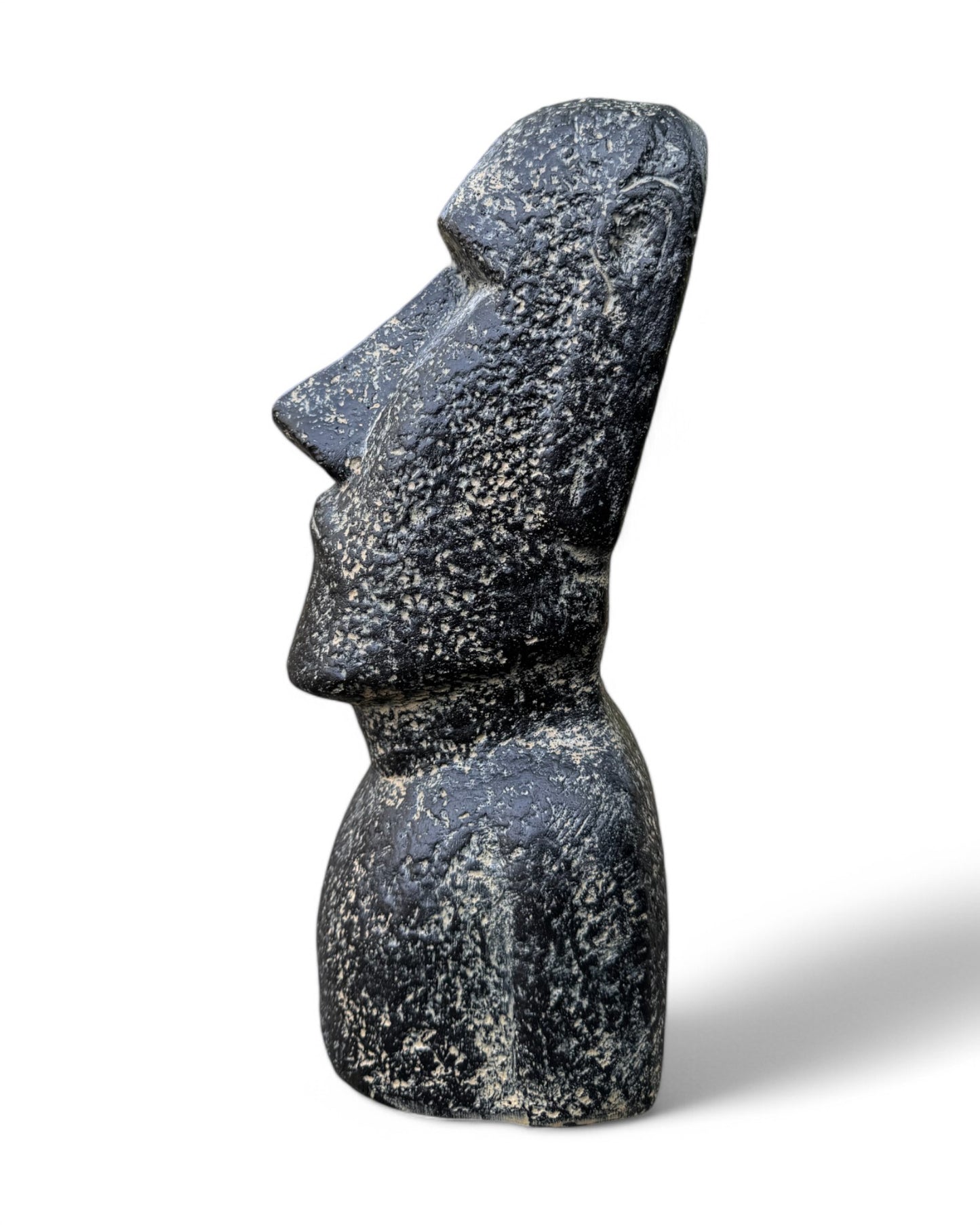 Moai Rapa-Nui statue approx. 40 cm made of lava sand Easter Island figure garden decoration head stone grey