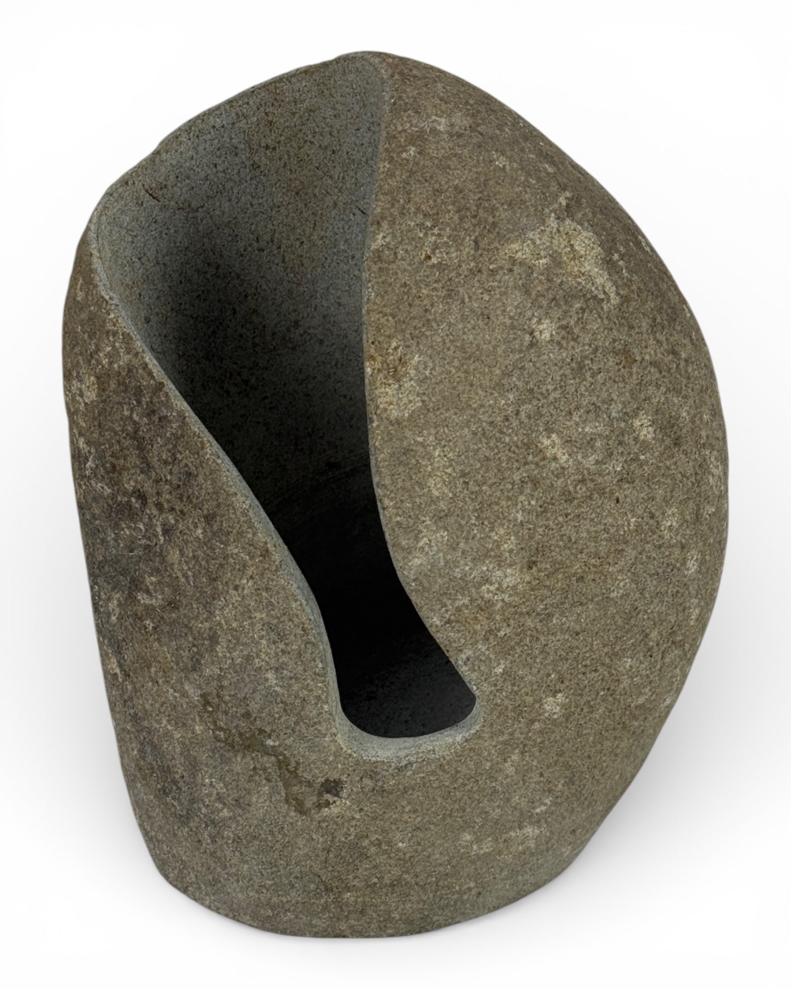 Unique piece: One-of-a-kind stone bottle holder for wine & spirits - 23 × 18 × 15 cm