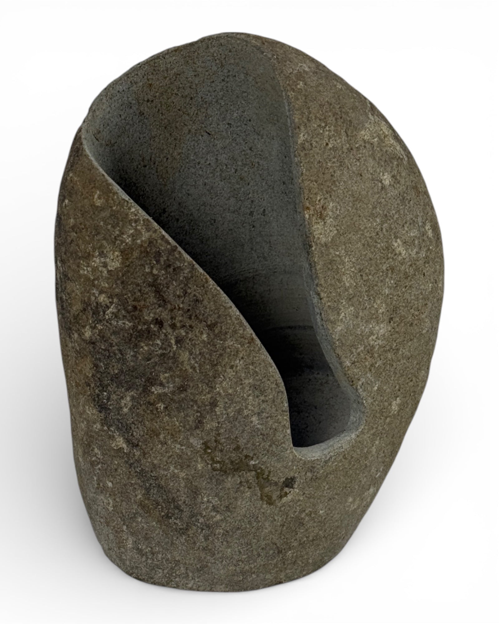 Unique piece: One-of-a-kind stone bottle holder for wine & spirits - 23 × 18 × 15 cm