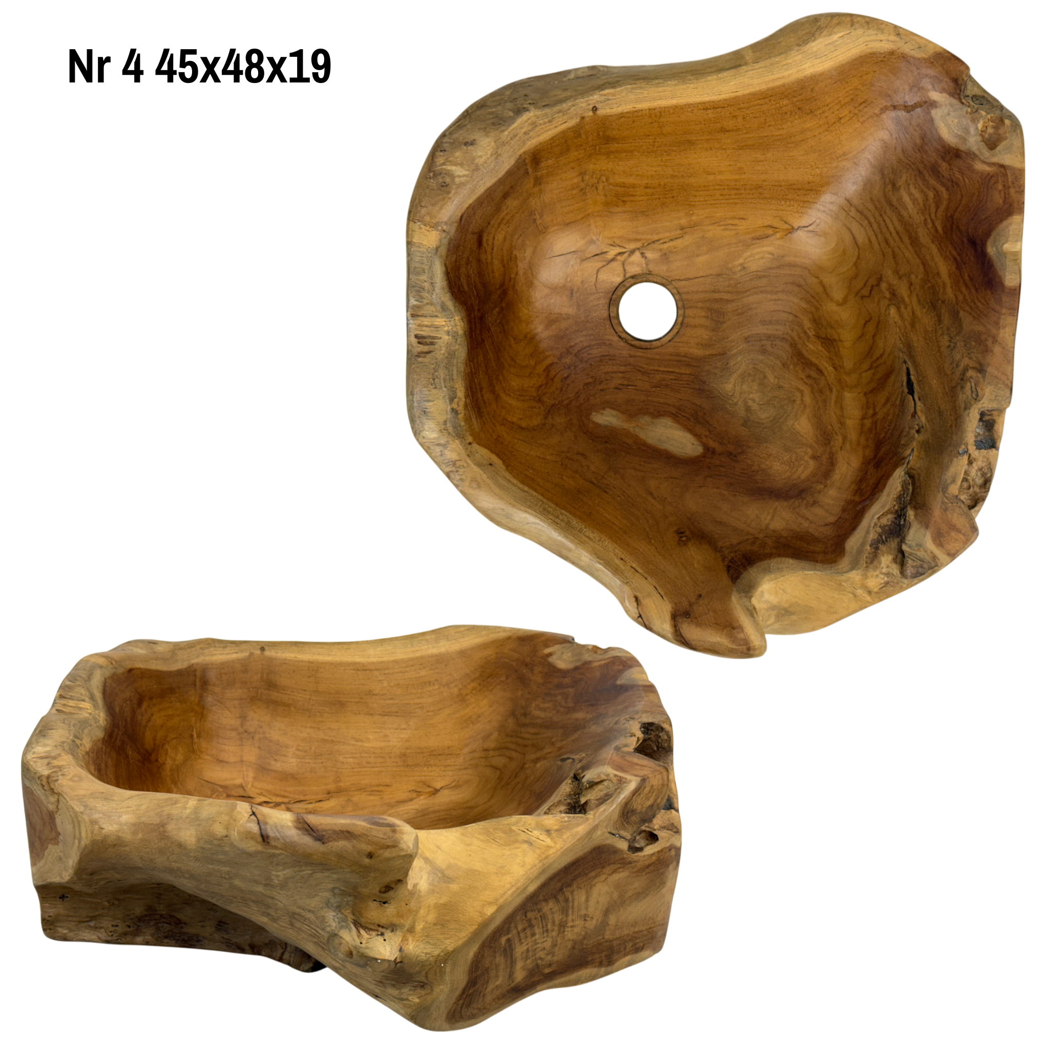 Burl Wood Sink - Bathroom - Handmade Natural Accents - Teak Root - Various Sizes