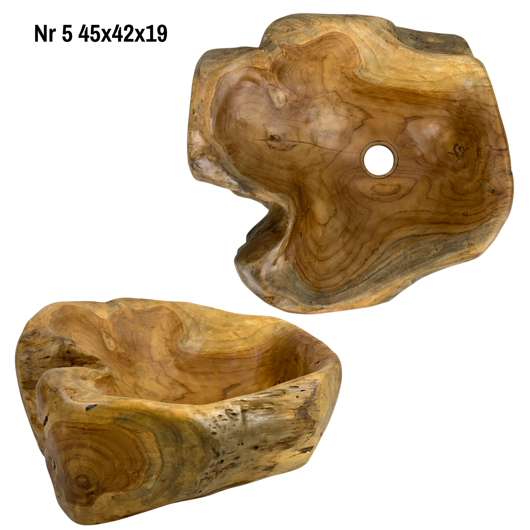Burl Wood Sink - Bathroom - Handmade Natural Accents - Teak Root - Various Sizes
