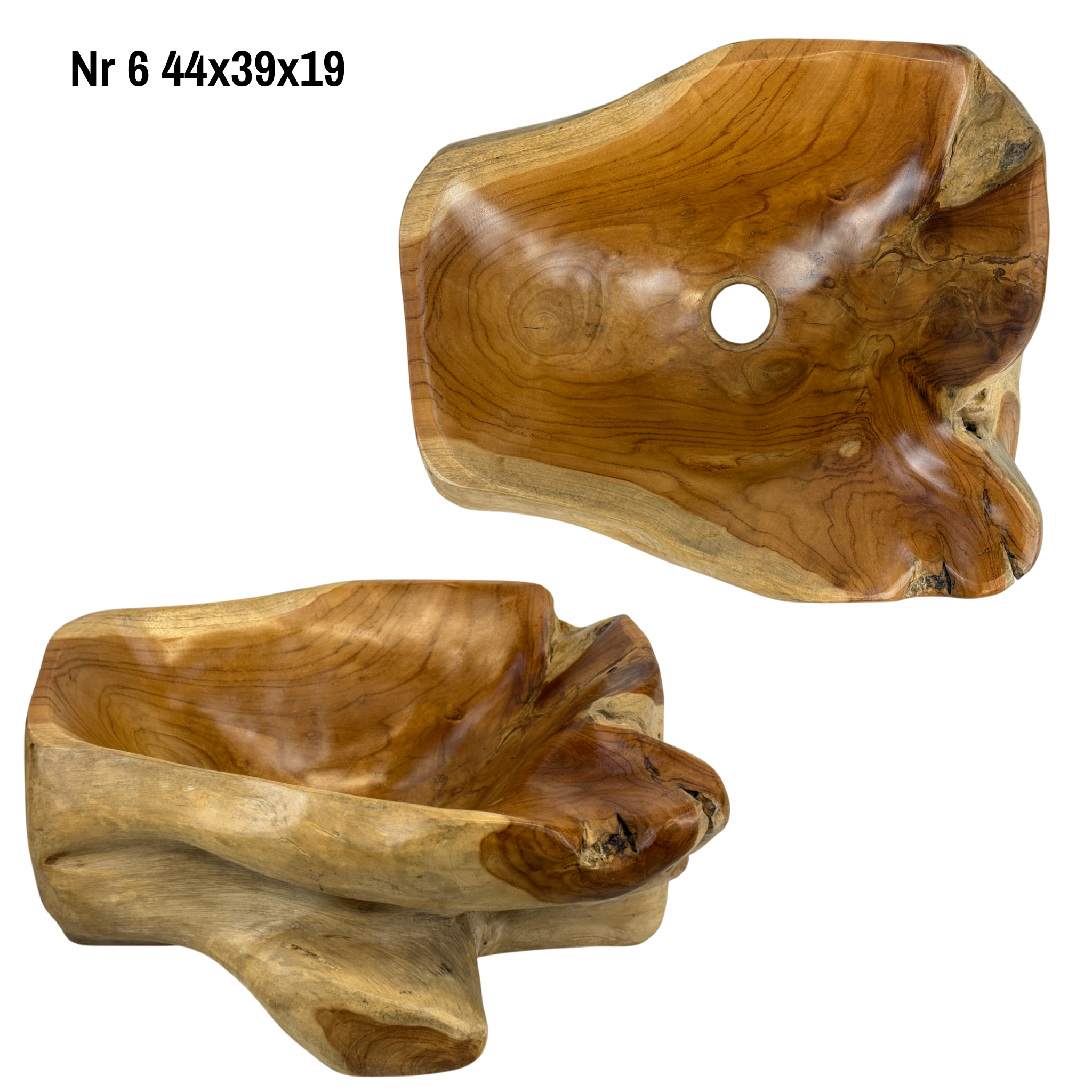 Burl Wood Sink - Bathroom - Handmade Natural Accents - Teak Root - Various Sizes