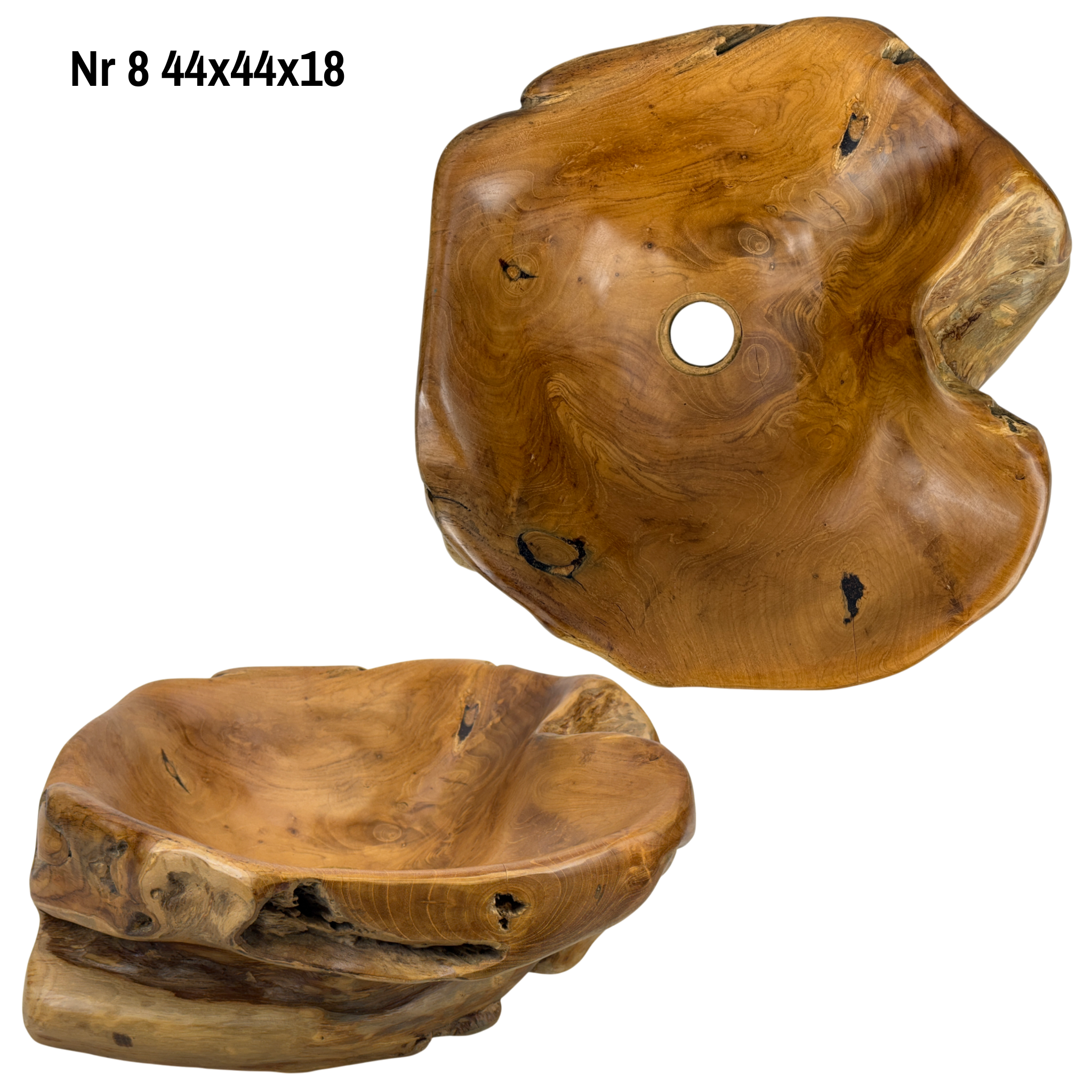 Burl Wood Sink - Bathroom - Handmade Natural Accents - Teak Root - Various Sizes