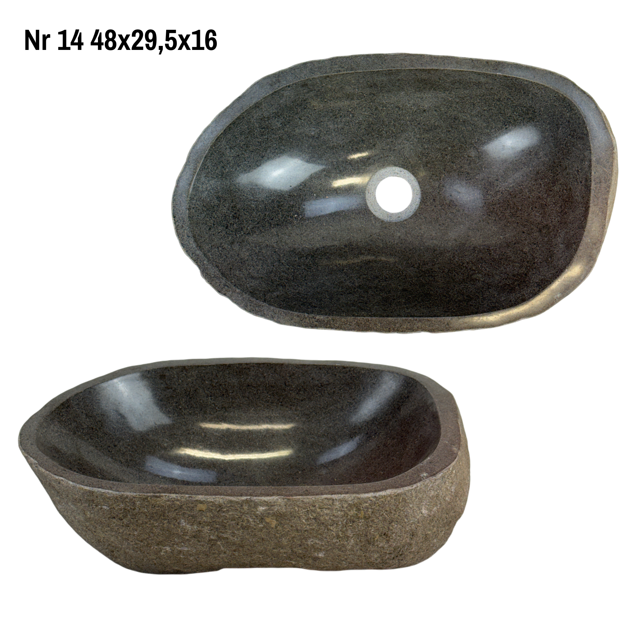 Natural stone washbasin - bathroom toilet countertop washbasin wash bowl - unique - boulder stone solid