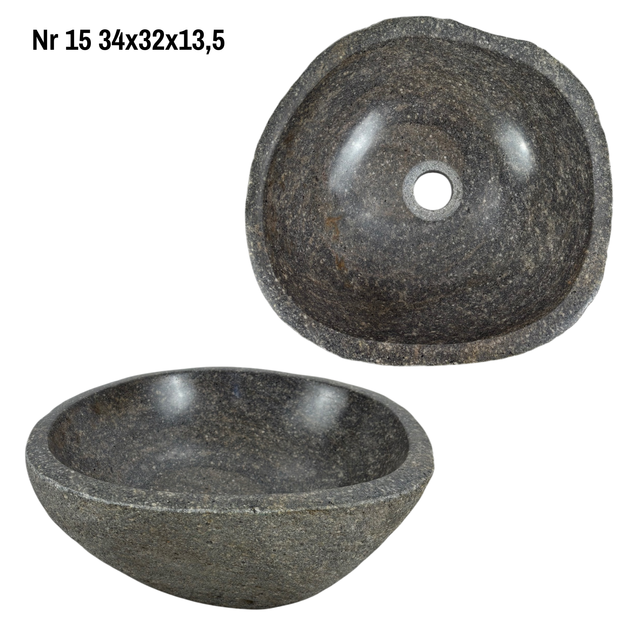 Natural stone washbasin - bathroom toilet countertop washbasin wash bowl - unique - boulder stone solid