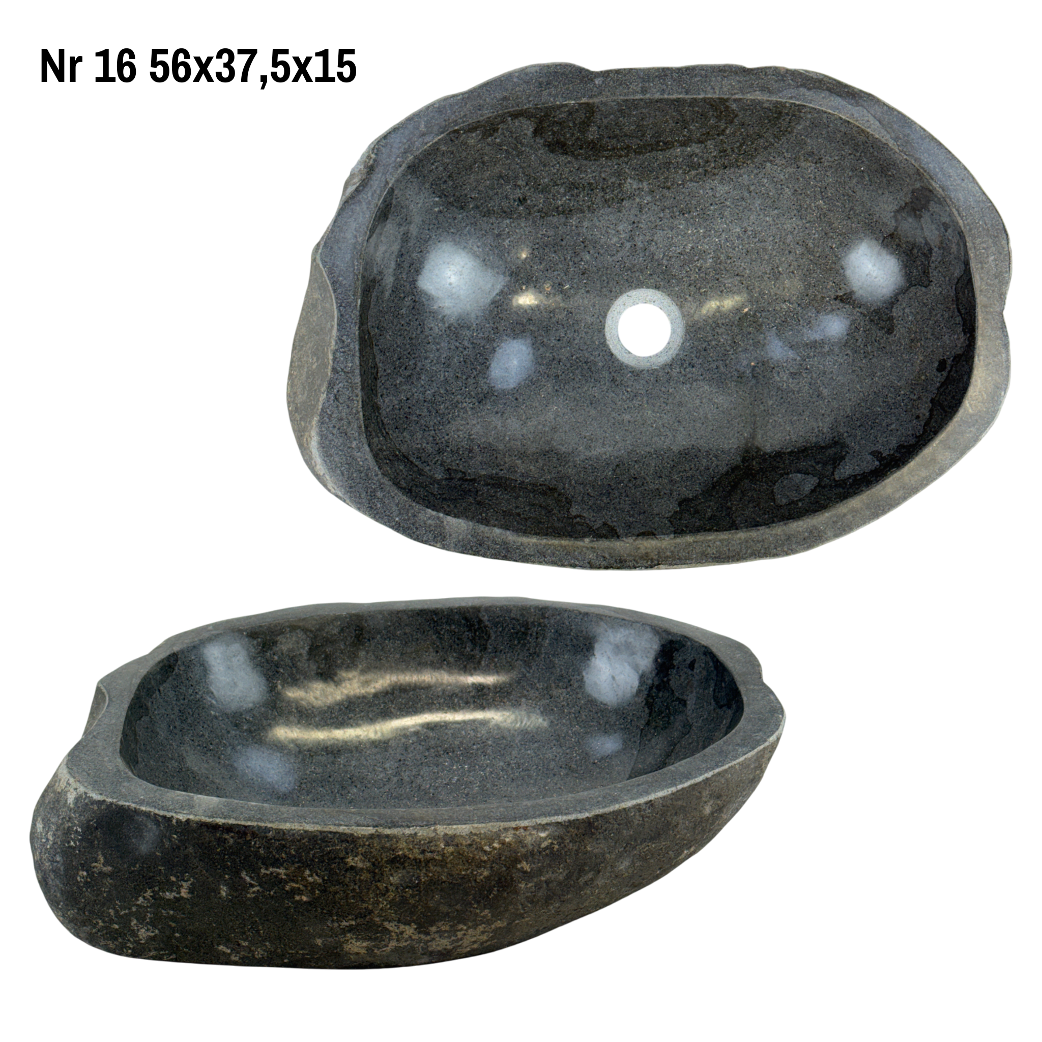 Natural stone washbasin - bathroom toilet countertop washbasin wash bowl - unique - boulder stone solid