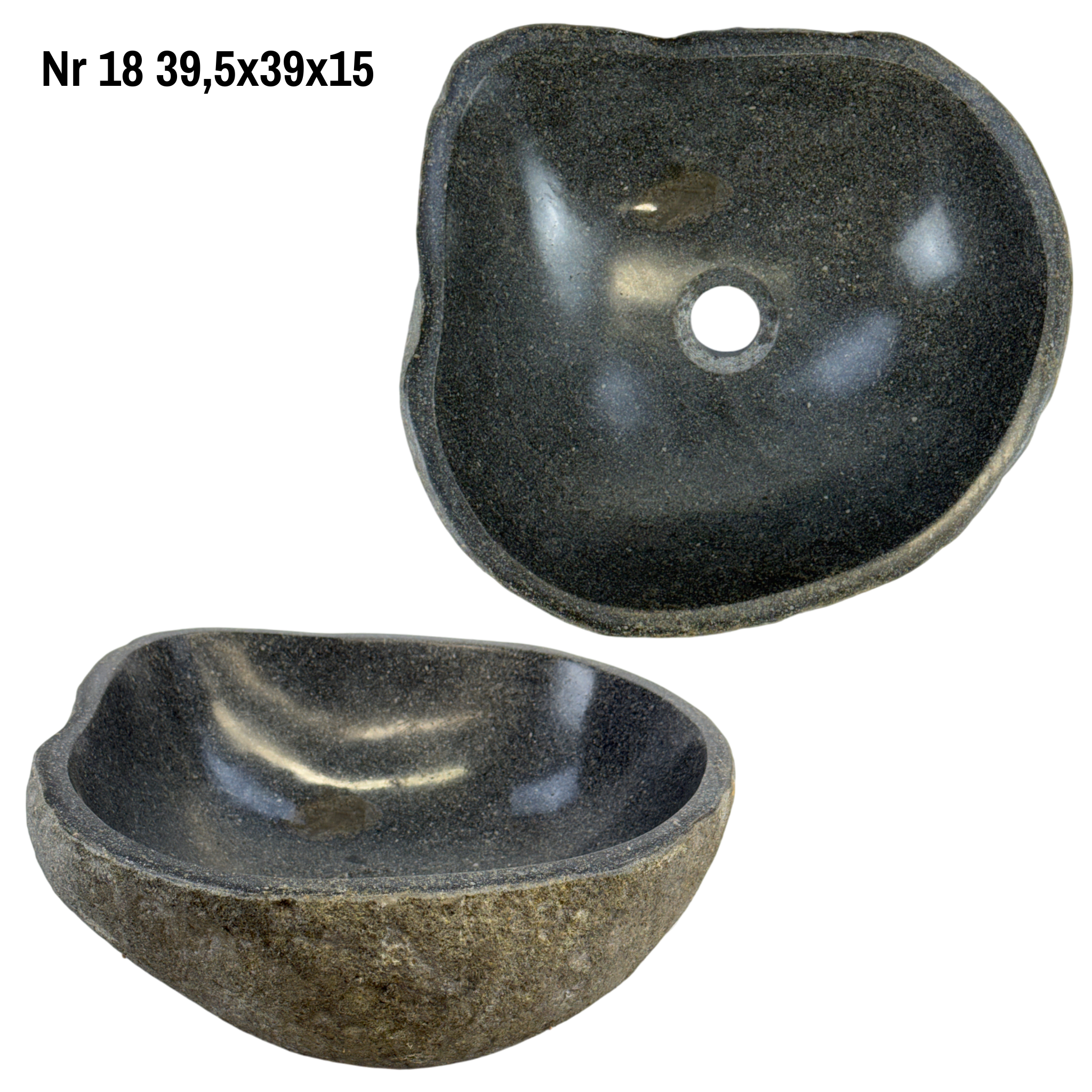 Natural stone washbasin - bathroom toilet countertop washbasin wash bowl - unique - boulder stone solid