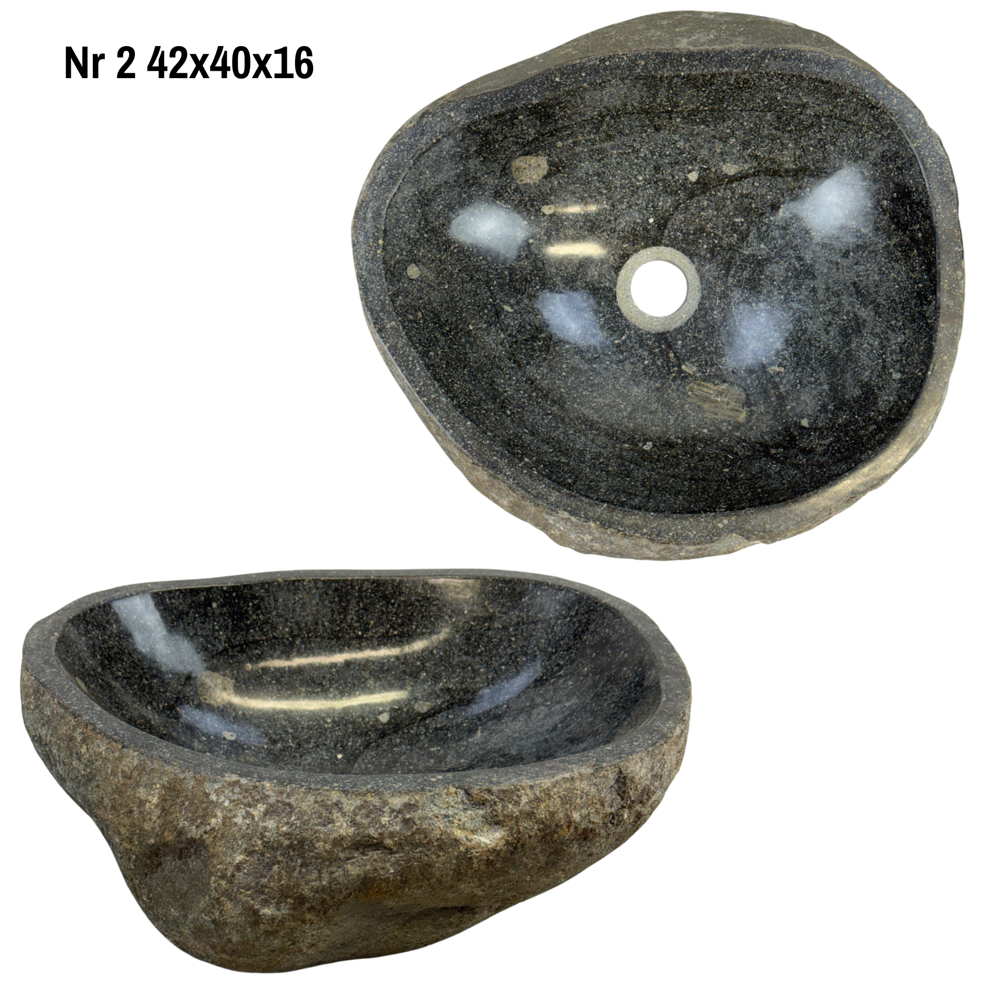 Natural stone washbasin - bathroom toilet countertop washbasin wash bowl - unique - boulder stone solid