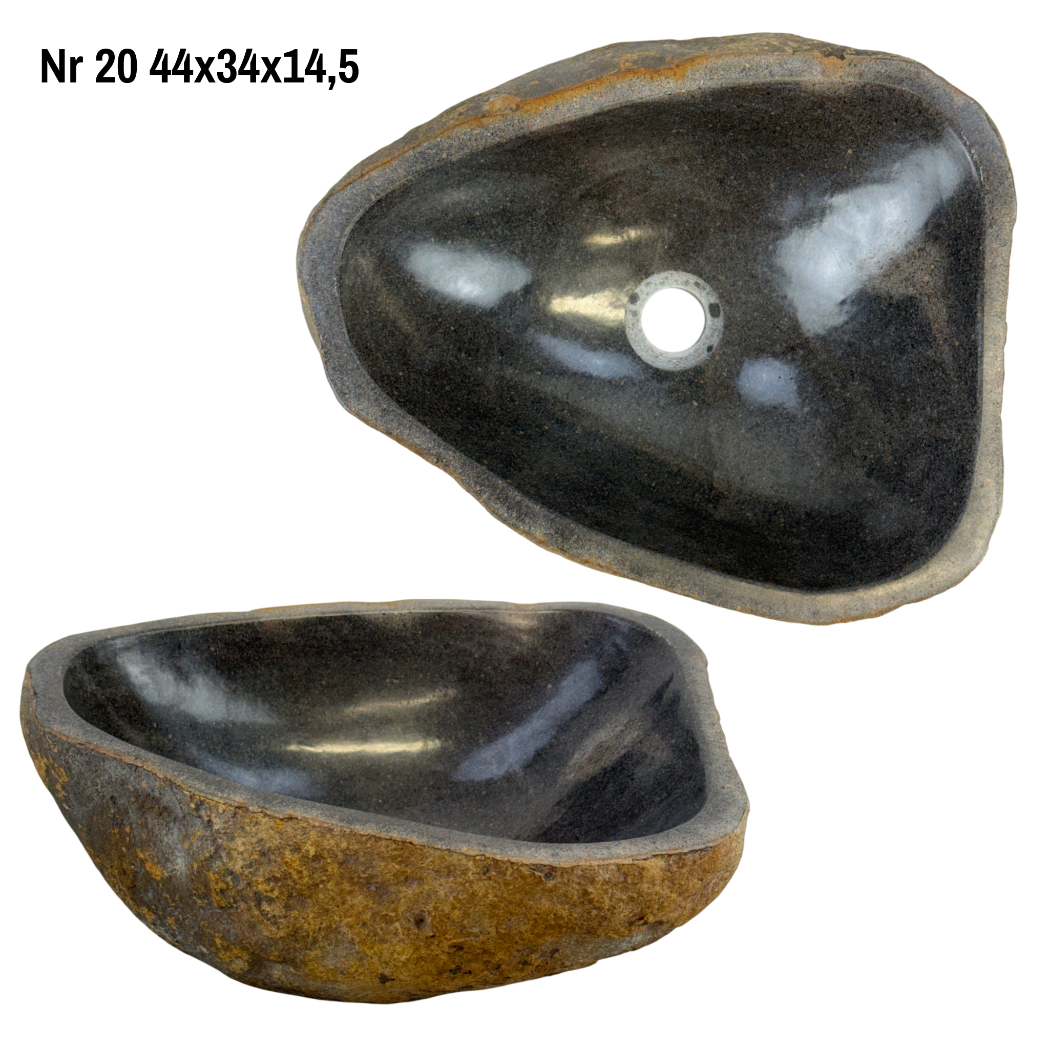 Natural stone washbasin - bathroom toilet countertop washbasin wash bowl - unique - boulder stone solid