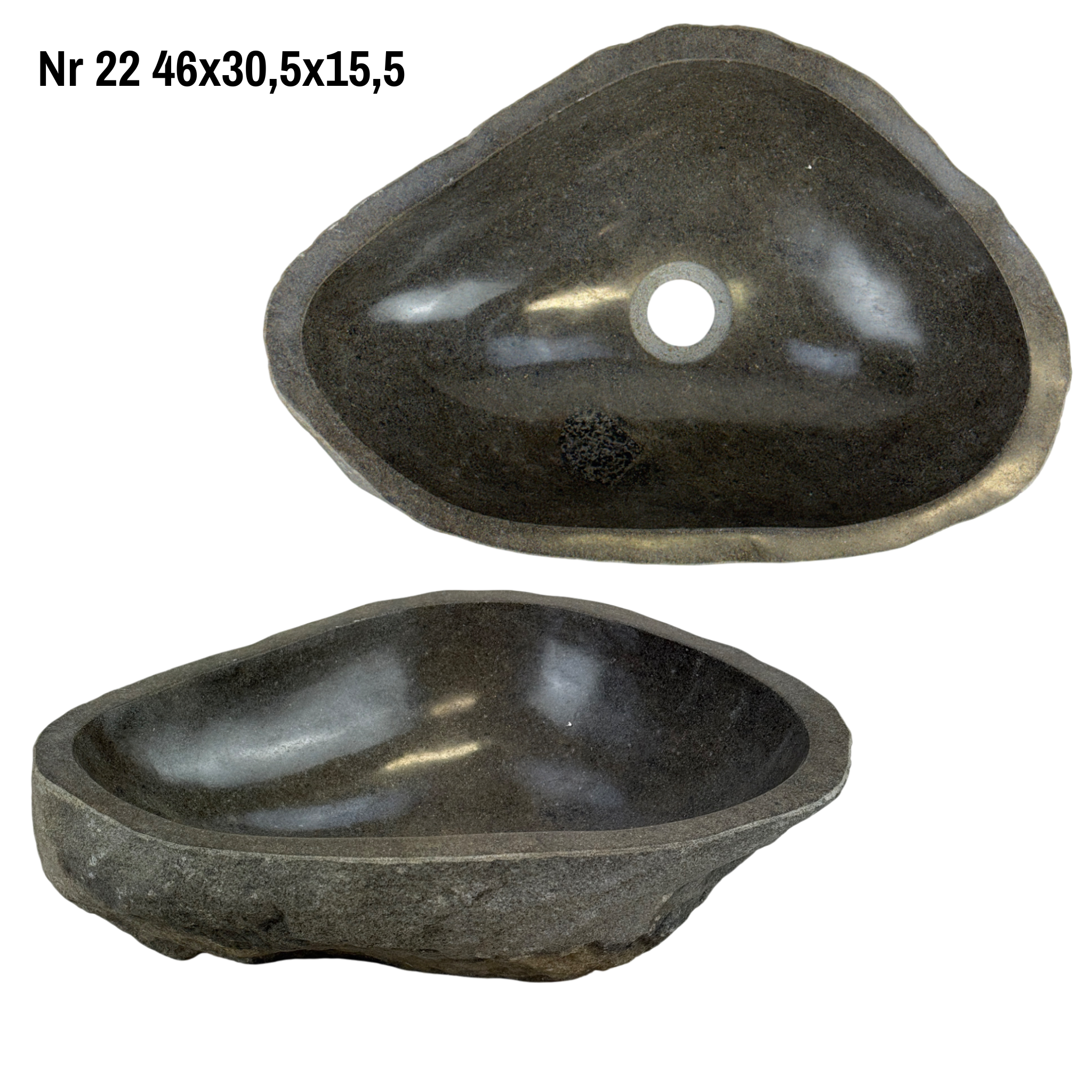 Natural stone washbasin - bathroom toilet countertop washbasin wash bowl - unique - boulder stone solid