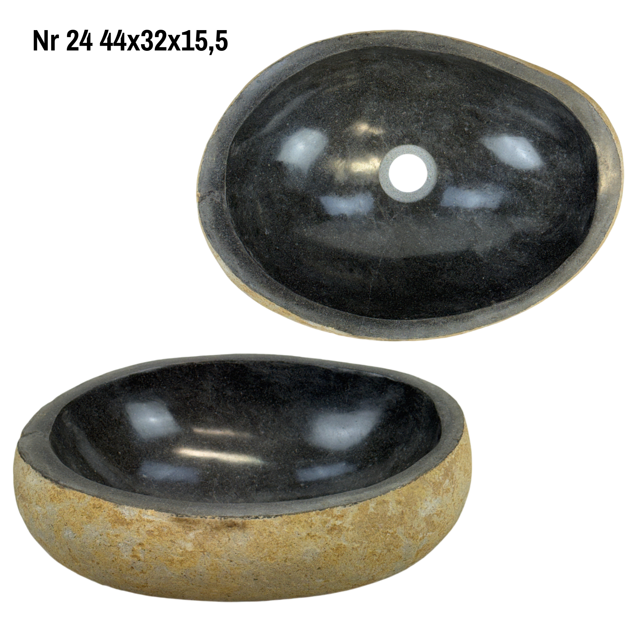 Natural stone washbasin - bathroom toilet countertop washbasin wash bowl - unique - boulder stone solid