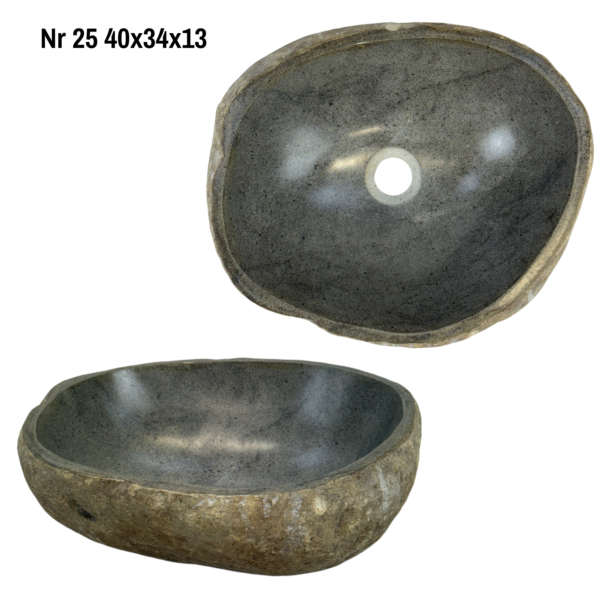 Natural stone washbasin - bathroom toilet countertop washbasin wash bowl - unique - boulder stone solid