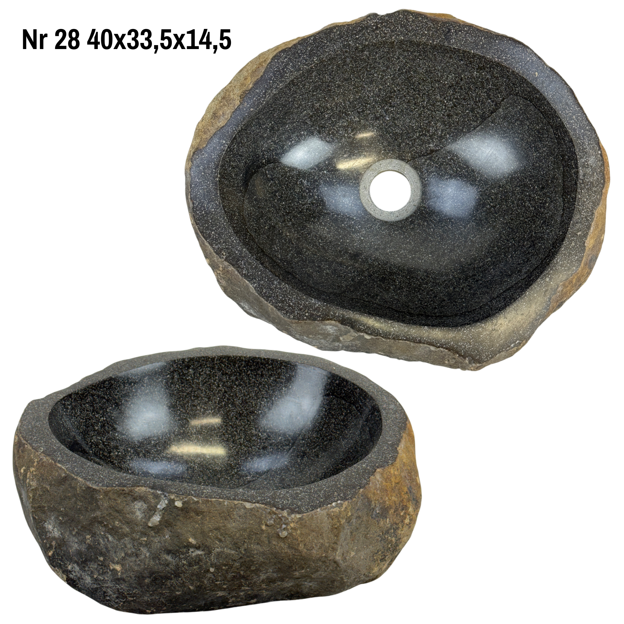 Natural stone washbasin - bathroom toilet countertop washbasin wash bowl - unique - boulder stone solid