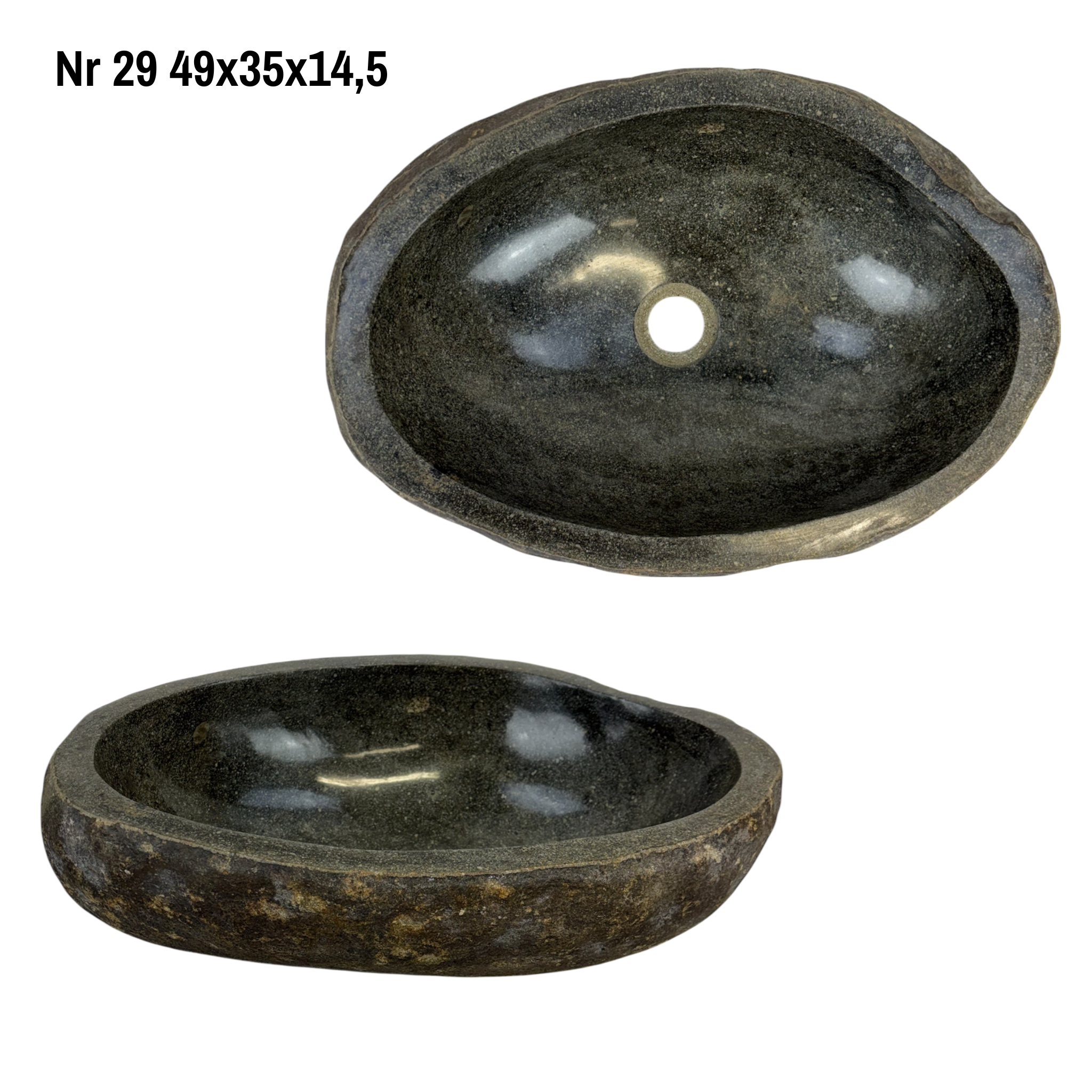 Lavabo en pierre naturelle - lavabo à poser pour salle de bain - unique - pierre de rocher solide