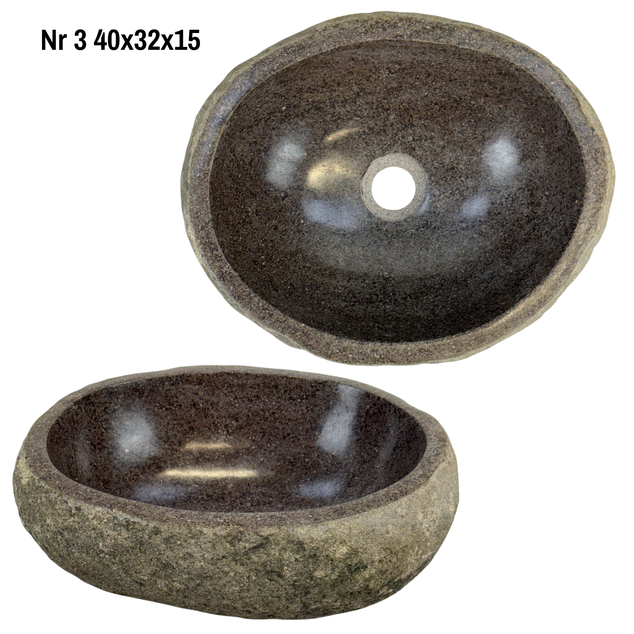 Natural stone washbasin - bathroom toilet countertop washbasin wash bowl - unique - boulder stone solid