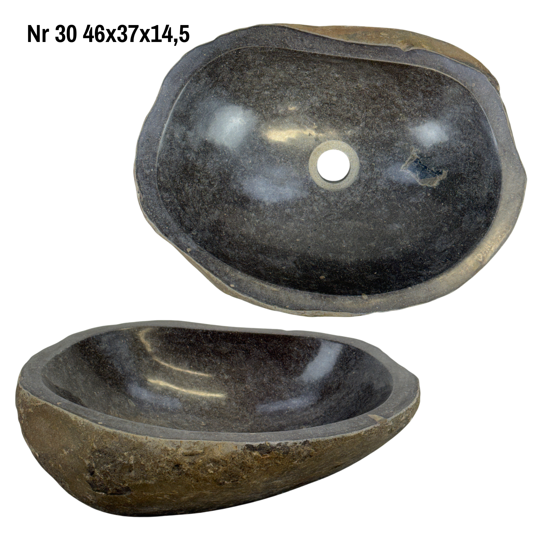 Natural stone washbasin - bathroom toilet countertop washbasin wash bowl - unique - boulder stone solid