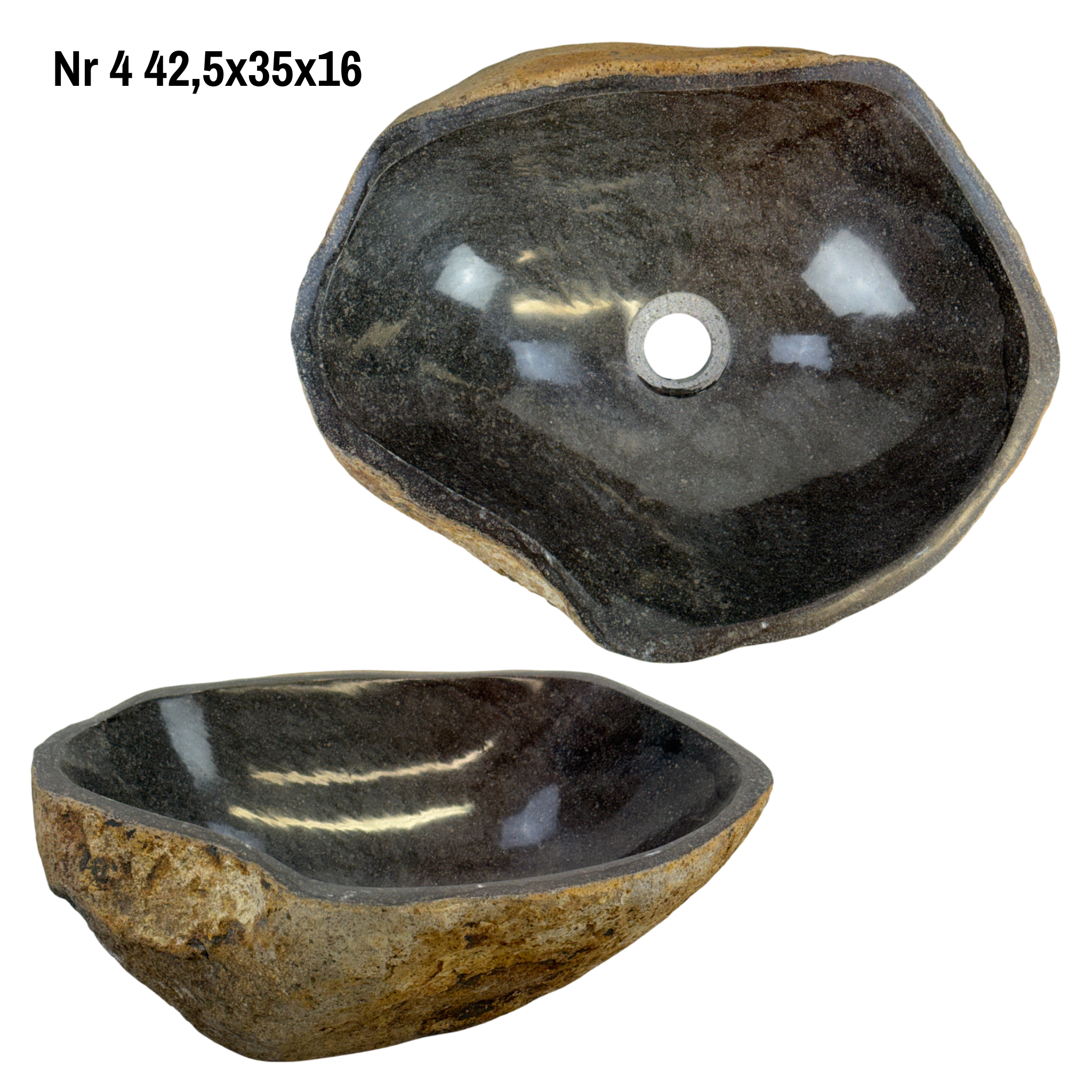 Natural stone washbasin - bathroom toilet countertop washbasin wash bowl - unique - boulder stone solid