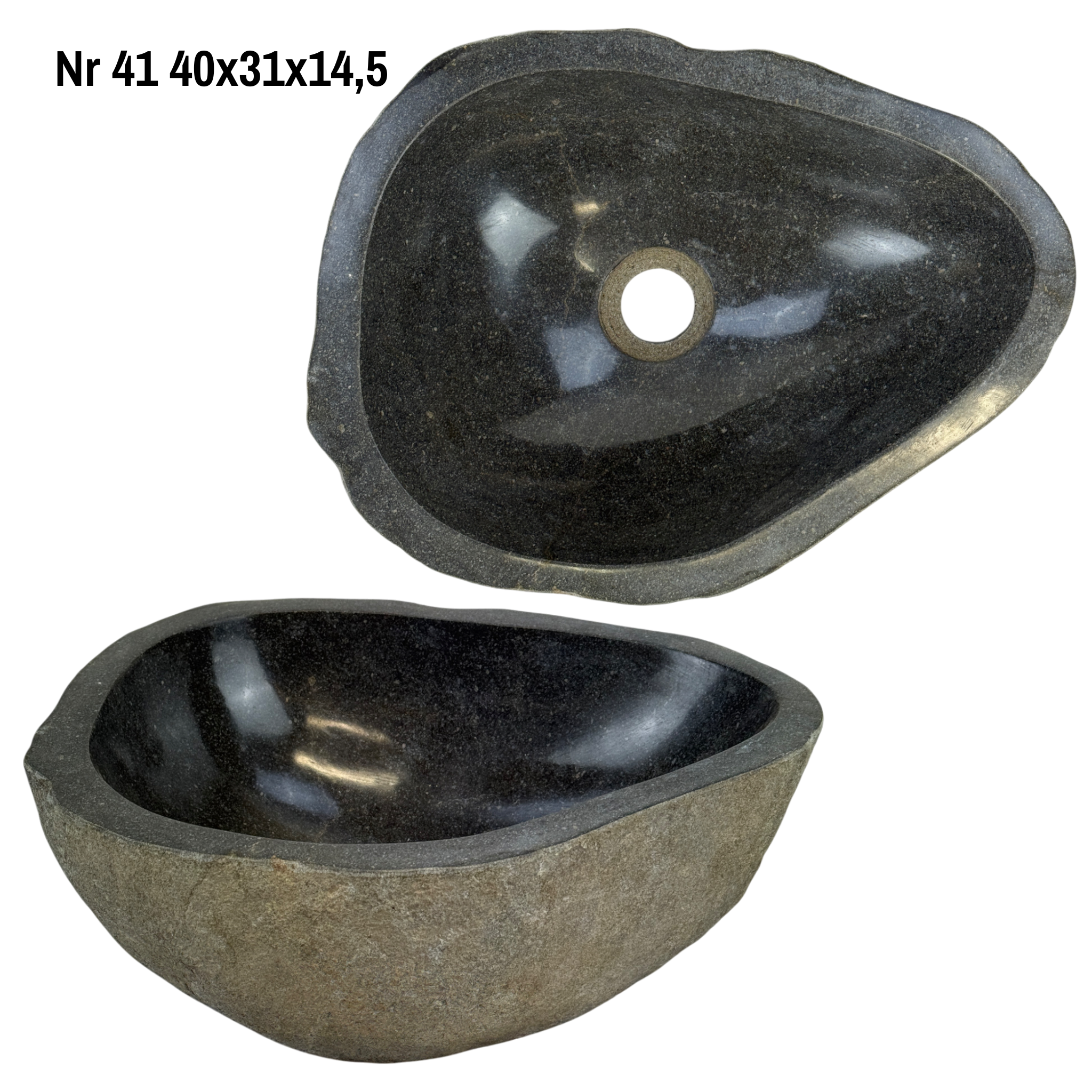 Natural stone washbasin - bathroom toilet countertop washbasin wash bowl - unique - boulder stone solid