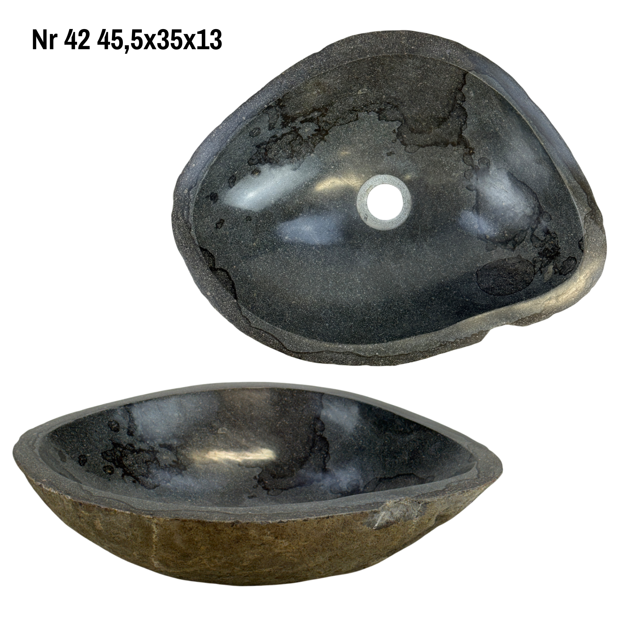 Natural stone washbasin - bathroom toilet countertop washbasin wash bowl - unique - boulder stone solid