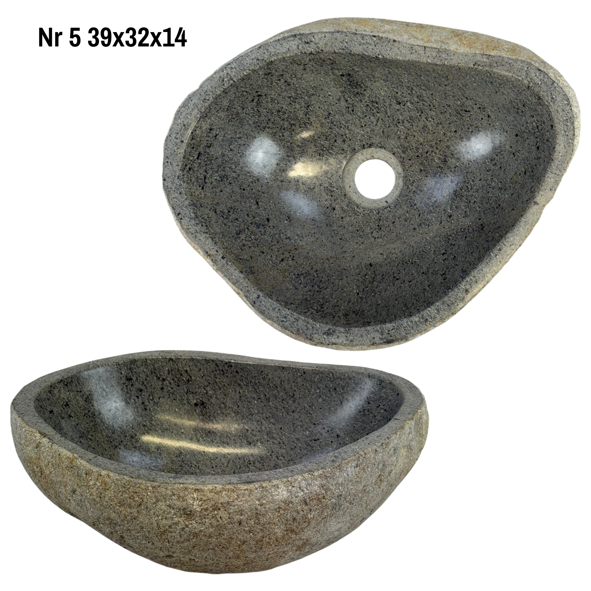 Natural stone washbasin - bathroom toilet countertop washbasin wash bowl - unique - boulder stone solid