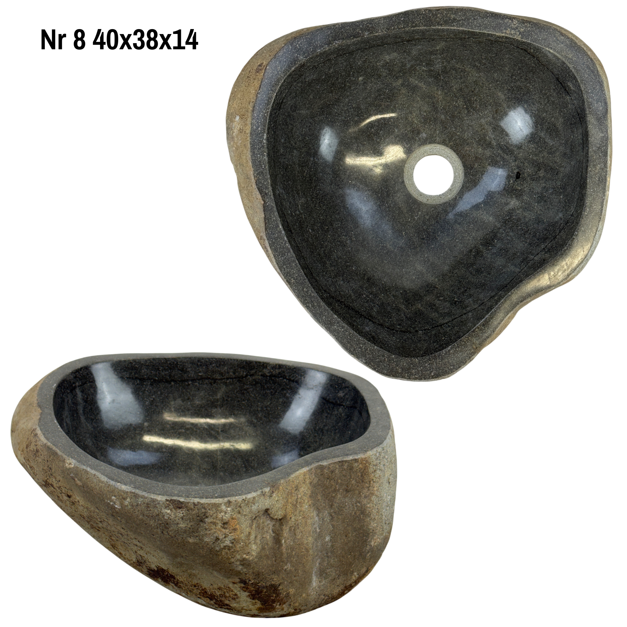 Natural stone washbasin - bathroom toilet countertop washbasin wash bowl - unique - boulder stone solid