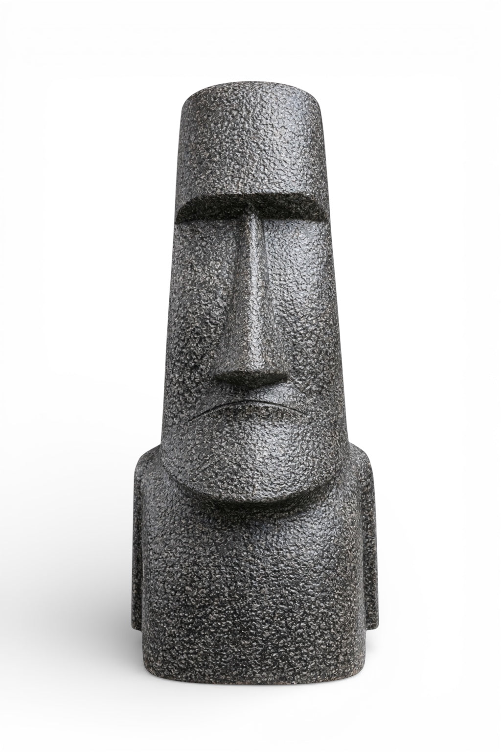 Moai Kopf Statue - Garten Deko Skulptur - Wetterfest - Rapa-Nui Osterinsel-Figur aus Glasfaserbeton Grau - 200x70x60 cm