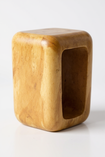Wooden stool - side table coffee table - handmade stool made of solid suar wood - 50x30x40 cm