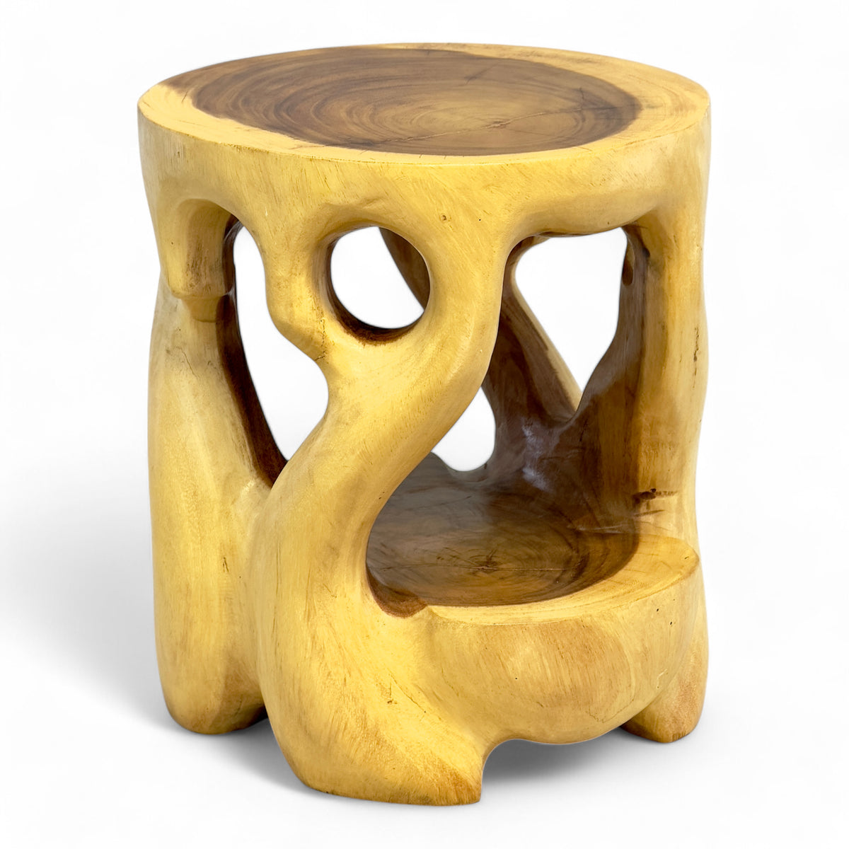 Holz Beistelltisch - Hocker, Nachttisch, Pflanzenhocker, Ablagetisch