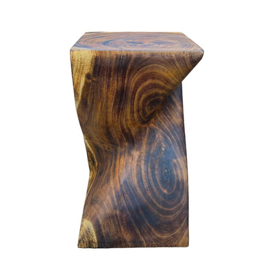 Holzhocker - Edler Beistelltisch Holz - Holz Hocker - Handgefertigter Beistelltisch aus Holz - 50x28x28cm - FaHome