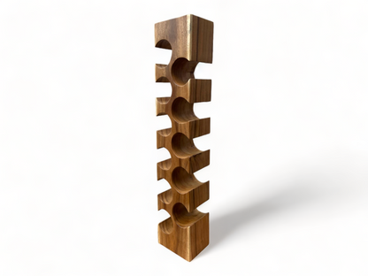 Solid wine rack - kitchen living room decoration wine holder - handmade noble high-quality - square made of Suar wood - 50/70/100x19.5x14.5 cm
