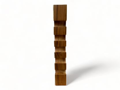 Solid wine rack - kitchen living room decoration wine holder - handmade noble high-quality - square made of Suar wood - 50/70/100x19.5x14.5 cm