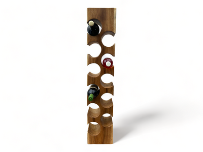 Solid wine rack - kitchen living room decoration wine holder - handmade noble high-quality - square made of Suar wood - 50/70/100x19.5x14.5 cm