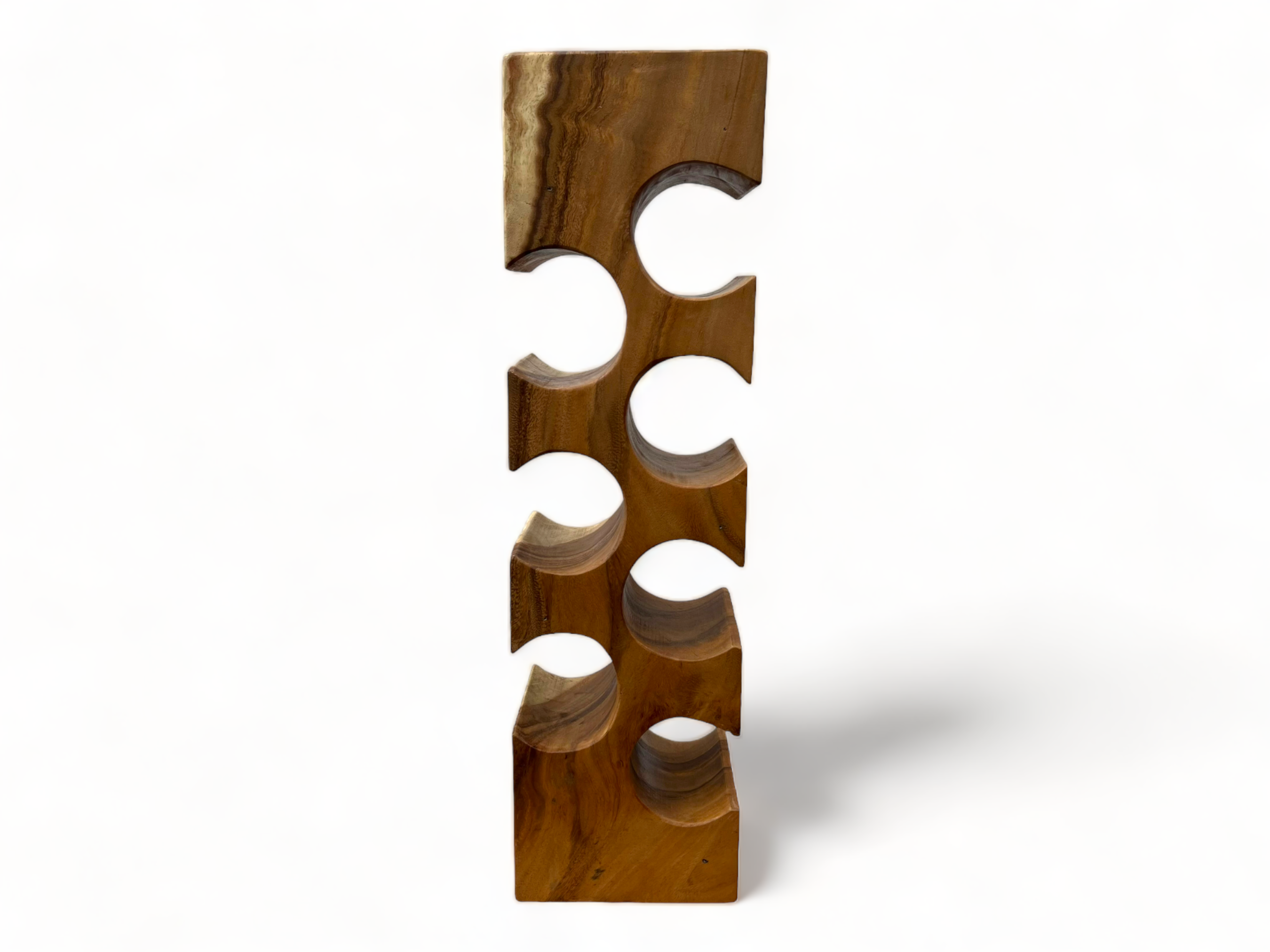 Solid wine rack - kitchen living room decoration wine holder - handmade noble high-quality - square made of Suar wood - 50/70/100x19.5x14.5 cm