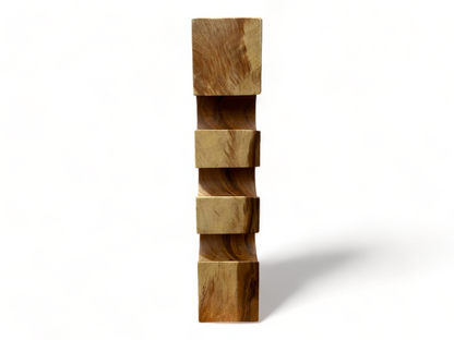 Solid wine rack - kitchen living room decoration wine holder - handmade noble high-quality - square made of Suar wood - 50/70/100x19.5x14.5 cm