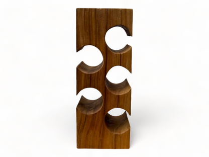 Solid wine rack - kitchen living room decoration wine holder - handmade noble high-quality - square made of Suar wood - 50/70/100x19.5x14.5 cm