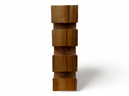 Solid wine rack - kitchen living room decoration wine holder - handmade noble high-quality - square made of Suar wood - 50/70/100x19.5x14.5 cm