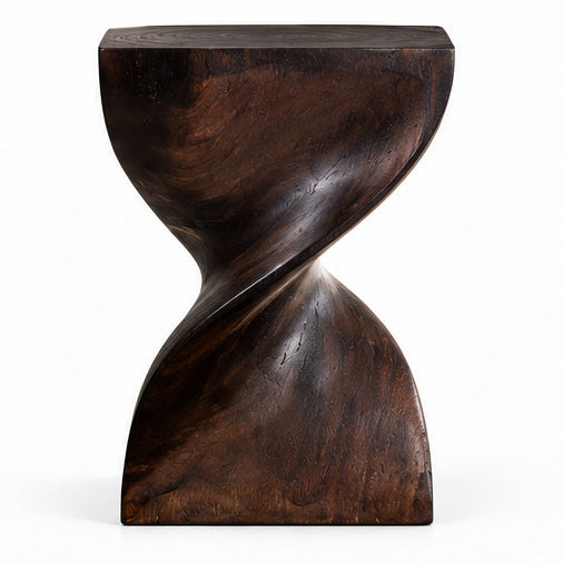 Tabouret en bois - Table d'appoint en bois noble - Tabouret en bois - Table d'appoint en bois fabriquée à la main - 50x28x28cm