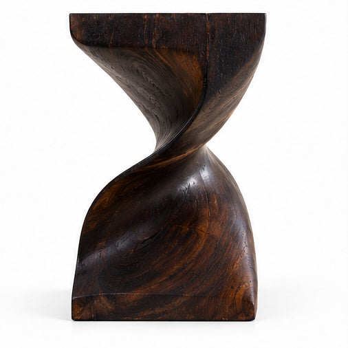Tabouret en bois - Table d'appoint en bois noble - Tabouret en bois - Table d'appoint en bois fabriquée à la main - 50x28x28cm