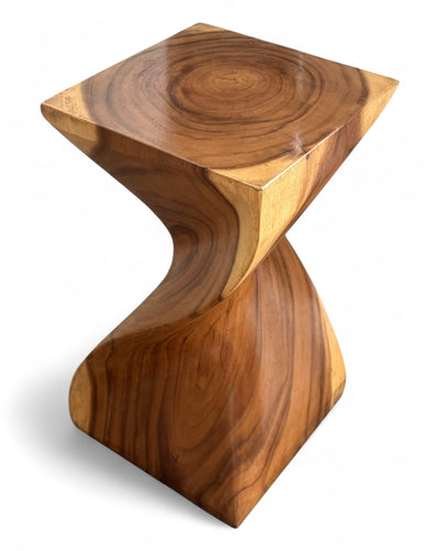 Tabouret en bois - Table d'appoint en bois noble - Tabouret en bois - Table d'appoint en bois fabriquée à la main - 50x28x28cm