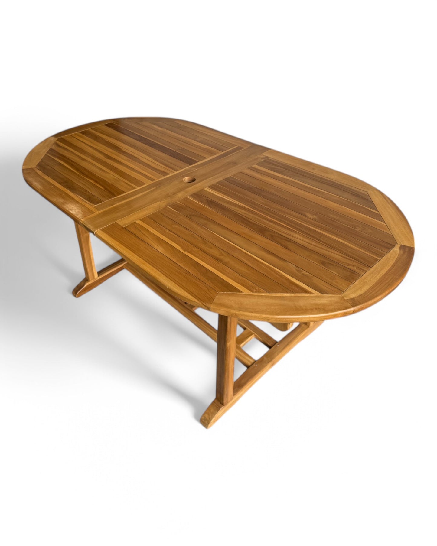 Ausziehbarer Teakholz-Gartentisch – Einzigartiges Unikat mit natürlicher Eleganz für Garten, Terrasse und Wintergarten – Teakholz – 180 cm bis 240 cm x 100 cm x 75 cm