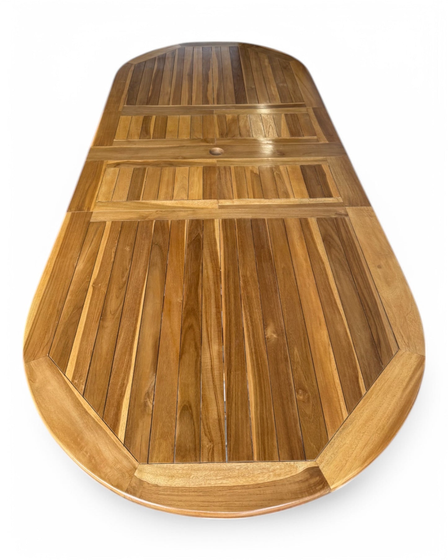 Ausziehbarer Teakholz-Gartentisch – Einzigartiges Unikat mit natürlicher Eleganz für Garten, Terrasse und Wintergarten – Teakholz – 180 cm bis 240 cm x 100 cm x 75 cm