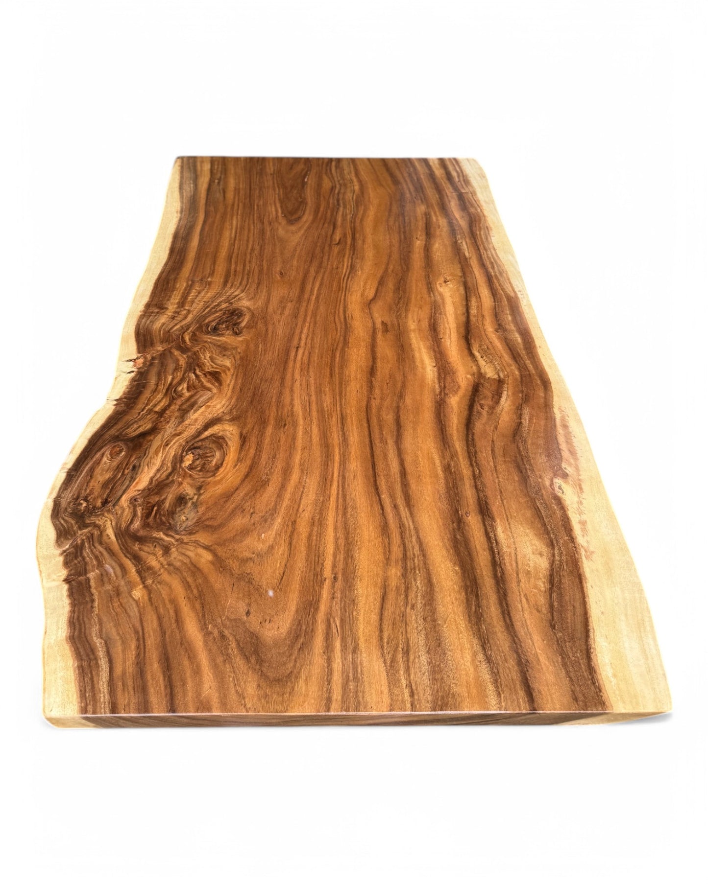 Massivholz Esstisch Natur Baumkante - Holz Tisch Massiv Suarholz Einzelstücke Tischplatte (200x115x6cm)