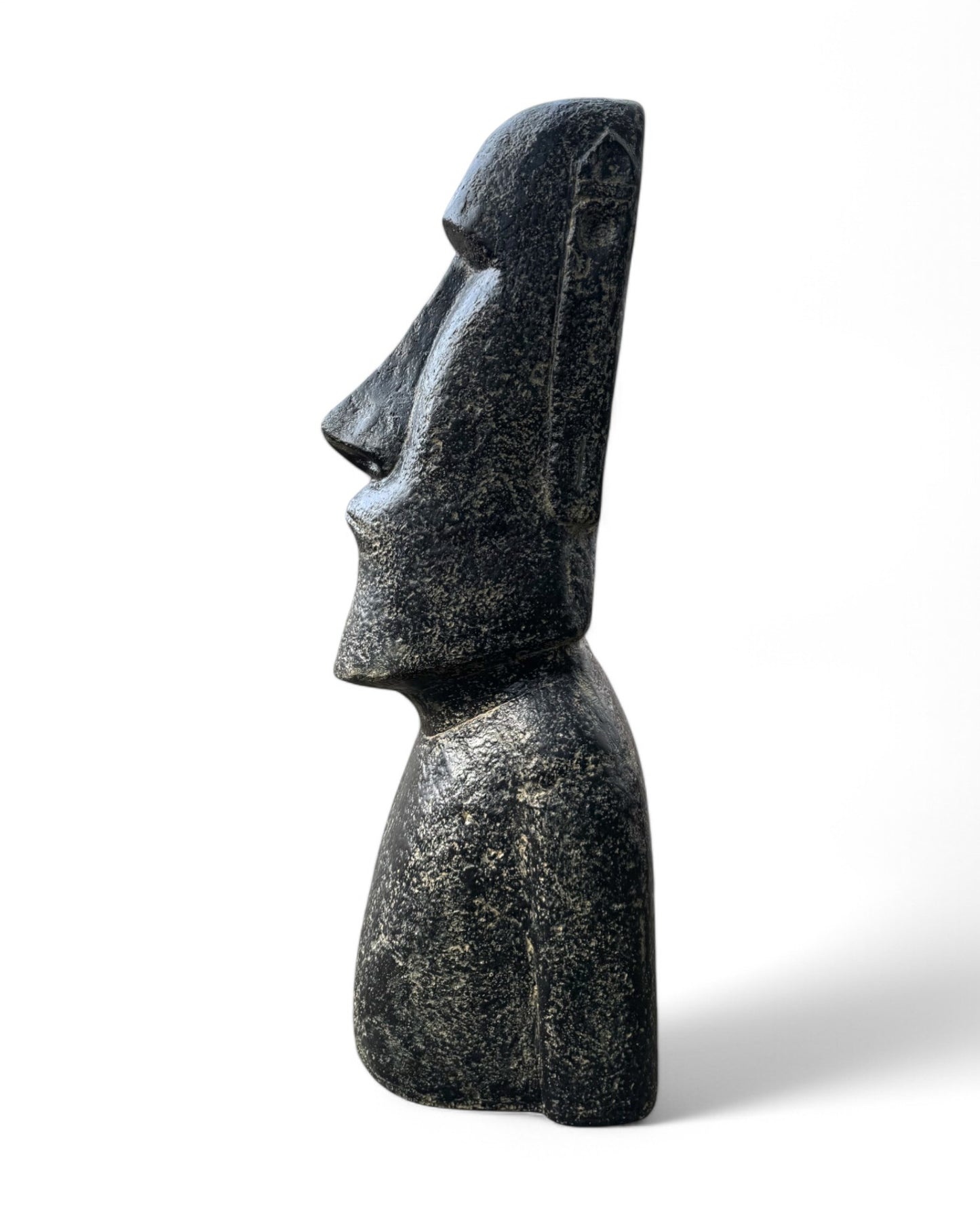 Moai sculpture approx. 120 cm Rapa Nui statue made of lava sand stone Easter Island figure garden decoration head gray