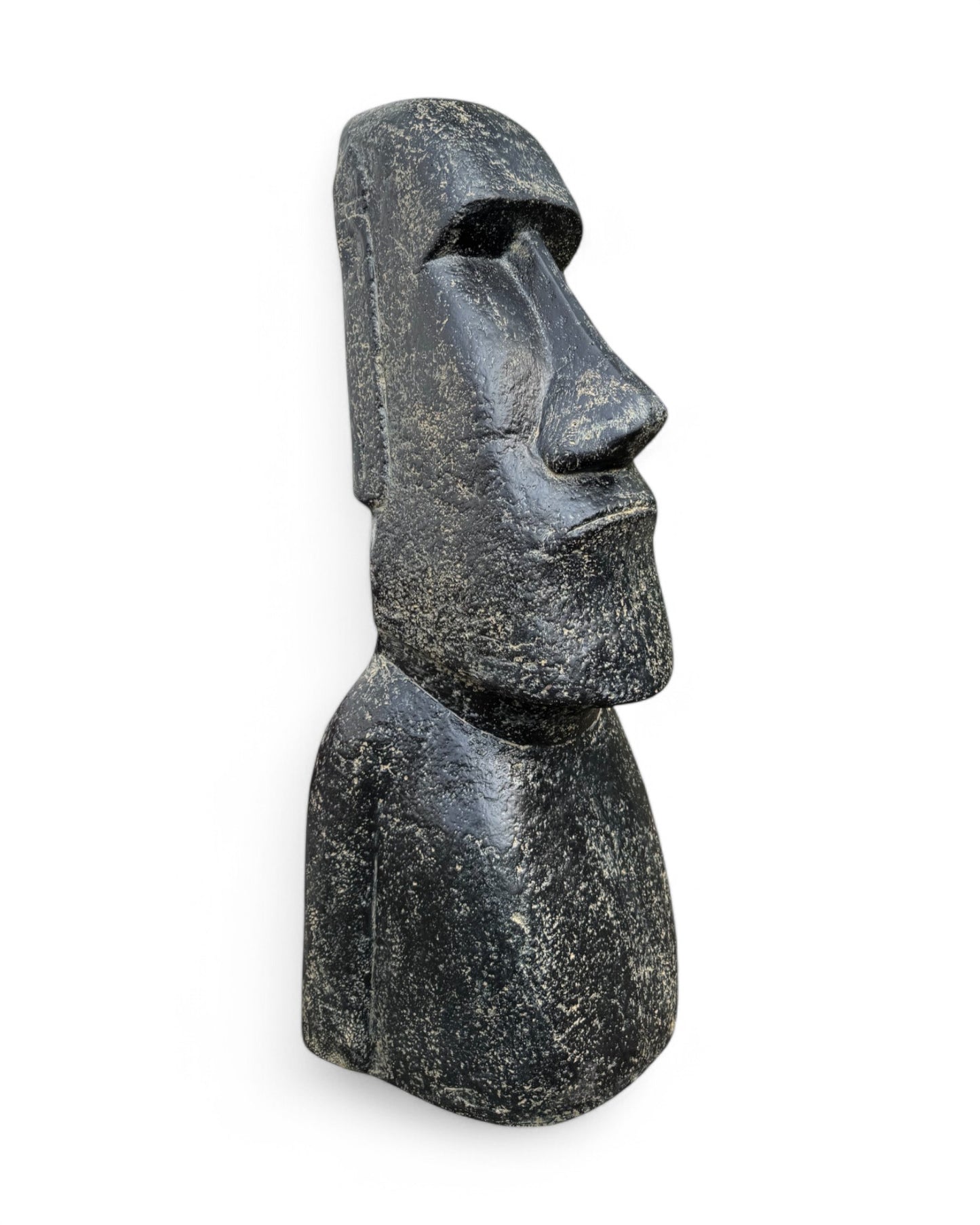 Moai sculpture approx. 120 cm Rapa Nui statue made of lava sand stone Easter Island figure garden decoration head gray